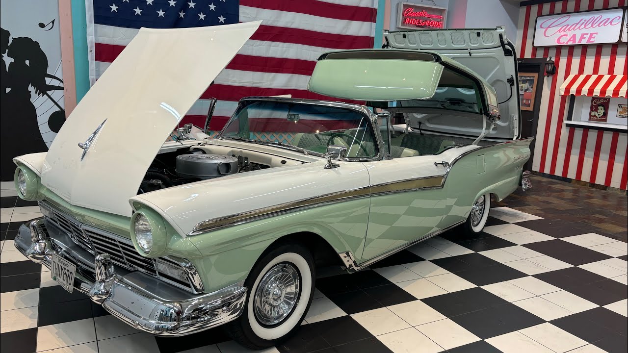 Classic Rides And Rods Classic Rides and Rods 1957 Ford Fairlane hardtop retractable - YouTube