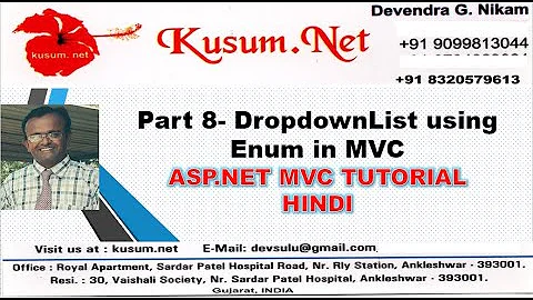 PART 8- DROPDOWNLIST USING ENUM IN MVC|| ASP.NET MVC, WEB API, BOOTSTRAP,JQUERY