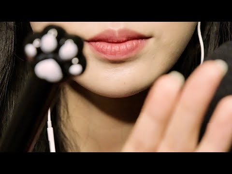 ASMR 오늘은 냥발로 쓰담쓰담 문질문질 재워줄게요🐈🖤 스르륵 눈을 감아라! 시각적 팅글🐾