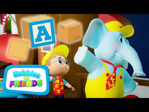 I Spy... a Square! Bubbles and Friends Learn Shapes | Educational Videos for Kids