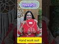 full heavy hand work unstitched suit collection from Meesho 💜 link 🔗👆#handworksuits #meesho