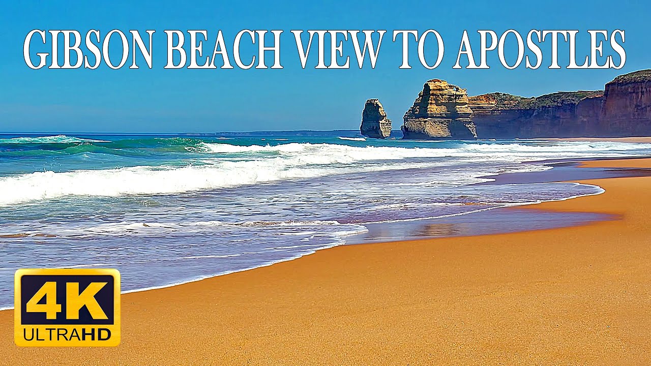 The Gibson beach view of the 12 Apostles, The Great Ocean Road, Victoria, Australia in 4K UHD
