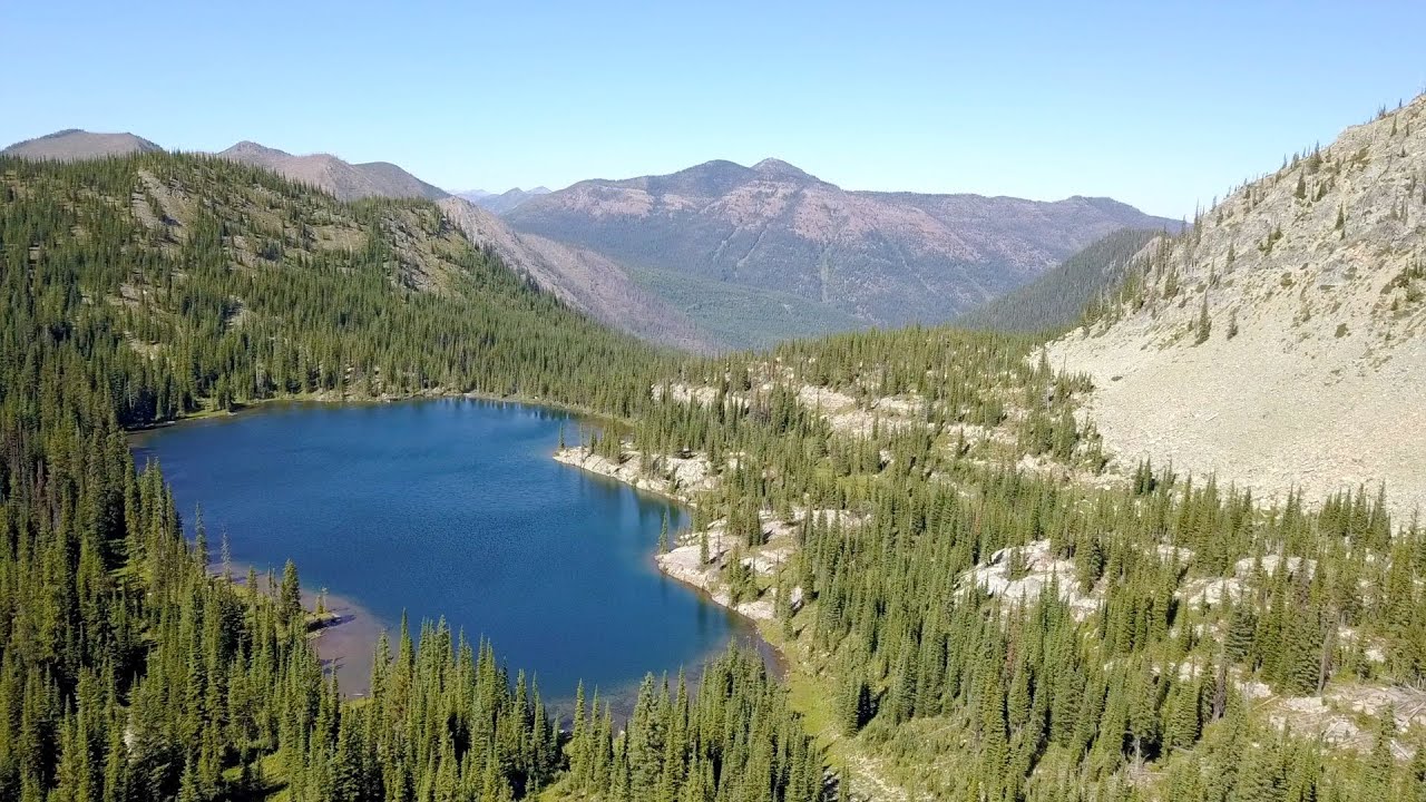 Montana Alpine Lake - a Birdseye View