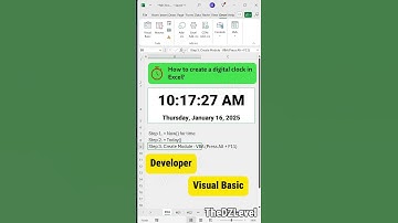 🕒 How to Create a Real-Time Clock in Excel – Step-by-Step Guide! 📛#excel #short  #excelshorts
