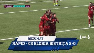 Liga Feminină de Tineret, semifinale (tur): Rapid - CS Gloria Bistrița 3-0 (Rezumat, 15.05.2026)