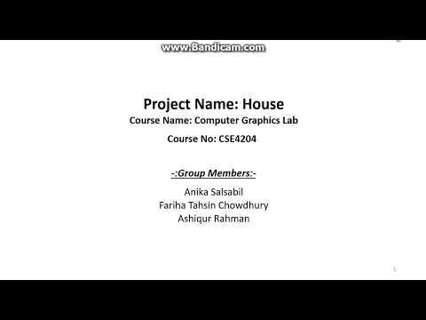 Computer Graphics, WebGL | Project Name: House
