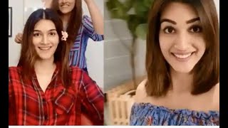 Watch, Kriti Sanons Sister Nupur Chops Off Actors Long Hair