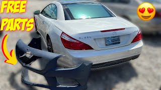 Buying A Mercedes Benz SL550 AMG From Copart With The Parts To Already Fix It Inside The Car