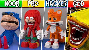 LEGO ALL Characters & ALL Forms in Shin Sonic Tapes (COLLECTION #6) : Noob, Pro, HACKER! / (Sonic)