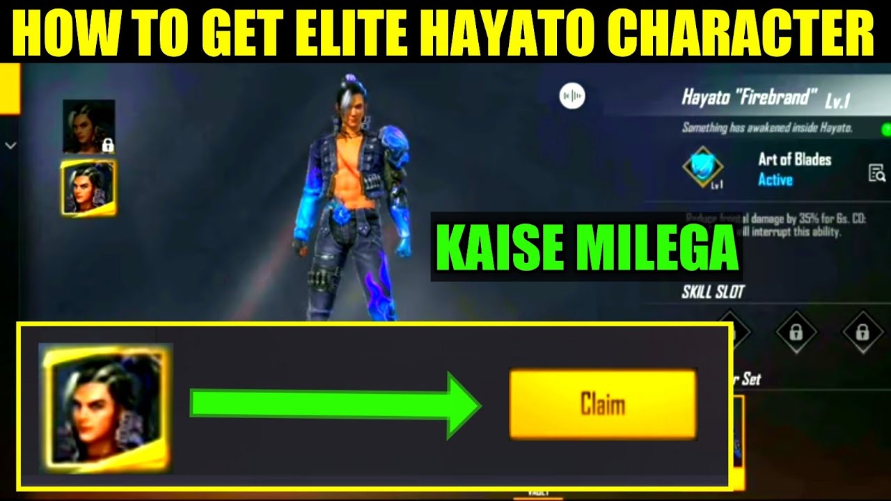 How To Get Elite Hayato Character Claim Elite Hayato Character In Free Fire Youtube