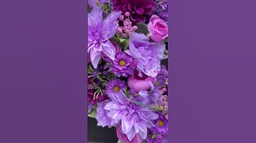 Lush purple wreath for your front door 💜 #springwreath #wreathmaker #smallbusiness #creator