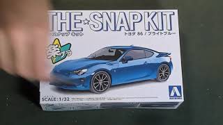 青島文化教材社 1/32 ザ・スナップキットシリーズ トヨタ 86 ブライトブルー 色分け済みプラモデル 03-E