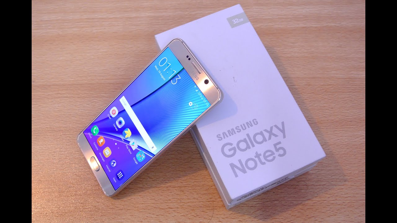 Samsung Galaxy Note 5 Gold - Auspacken