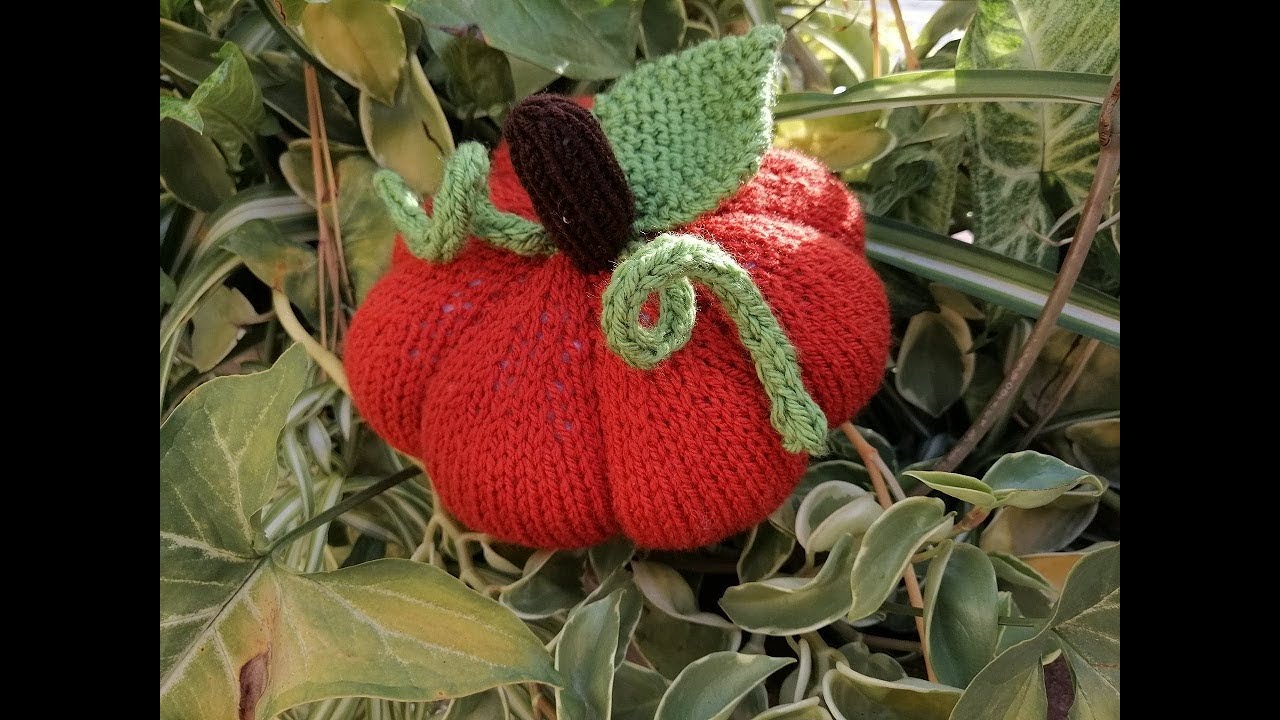 Aprende a tejer 🧶 una calabaza 🎃 en dos agujas🥢
