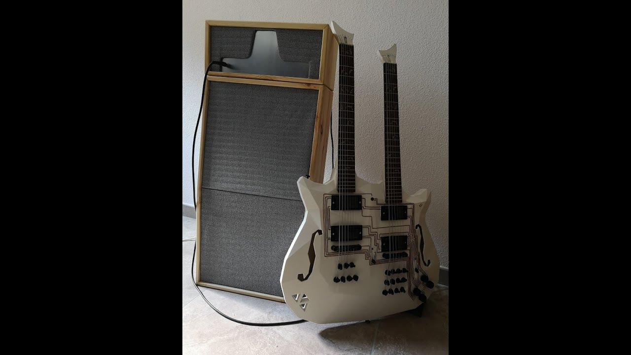 DIY double neck headless Guitar and PiAMP Open Source