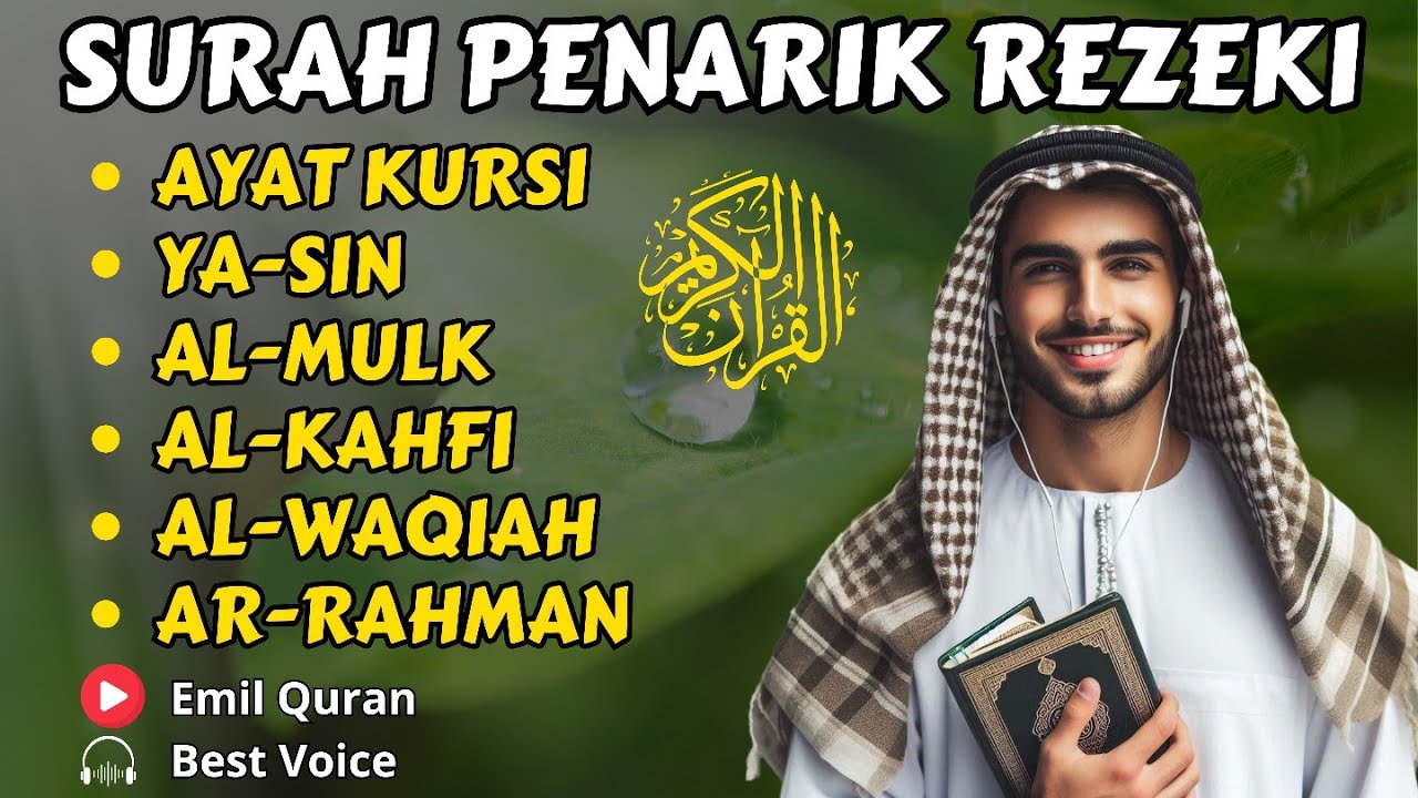 MUROTTAL SURAH MERDU PENARIK REZEKI DARI SEGALA ARAH, AL WAQIAH, AL KAHFI, AL MULK, AR RAHMAN, YASIN