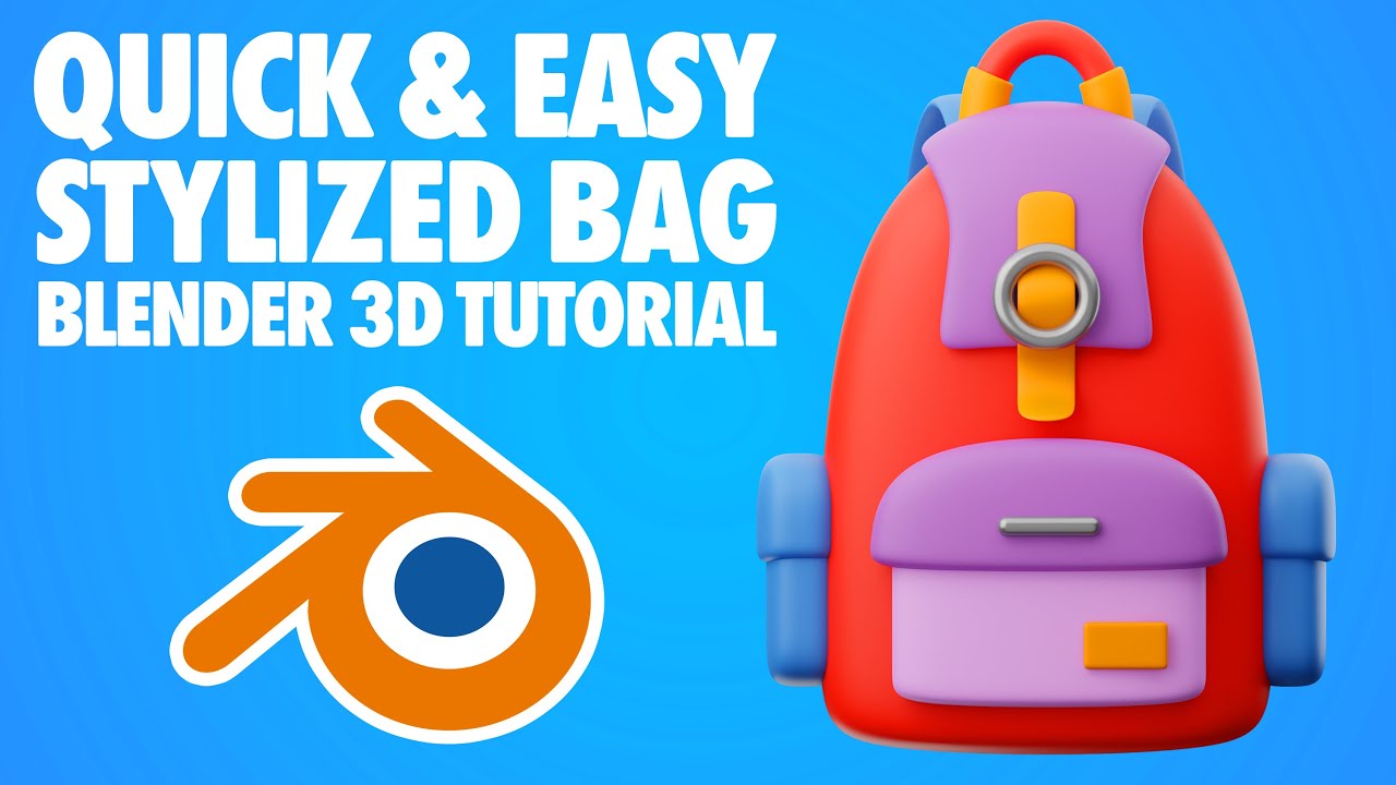 Blender 3D Stylized Bag Modeling Tutorial - Quick and Easy - Blender 3D Tutorial