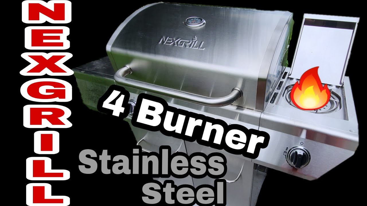NEXGRILL Stainless Steel 4 Burner Grill YouTube
