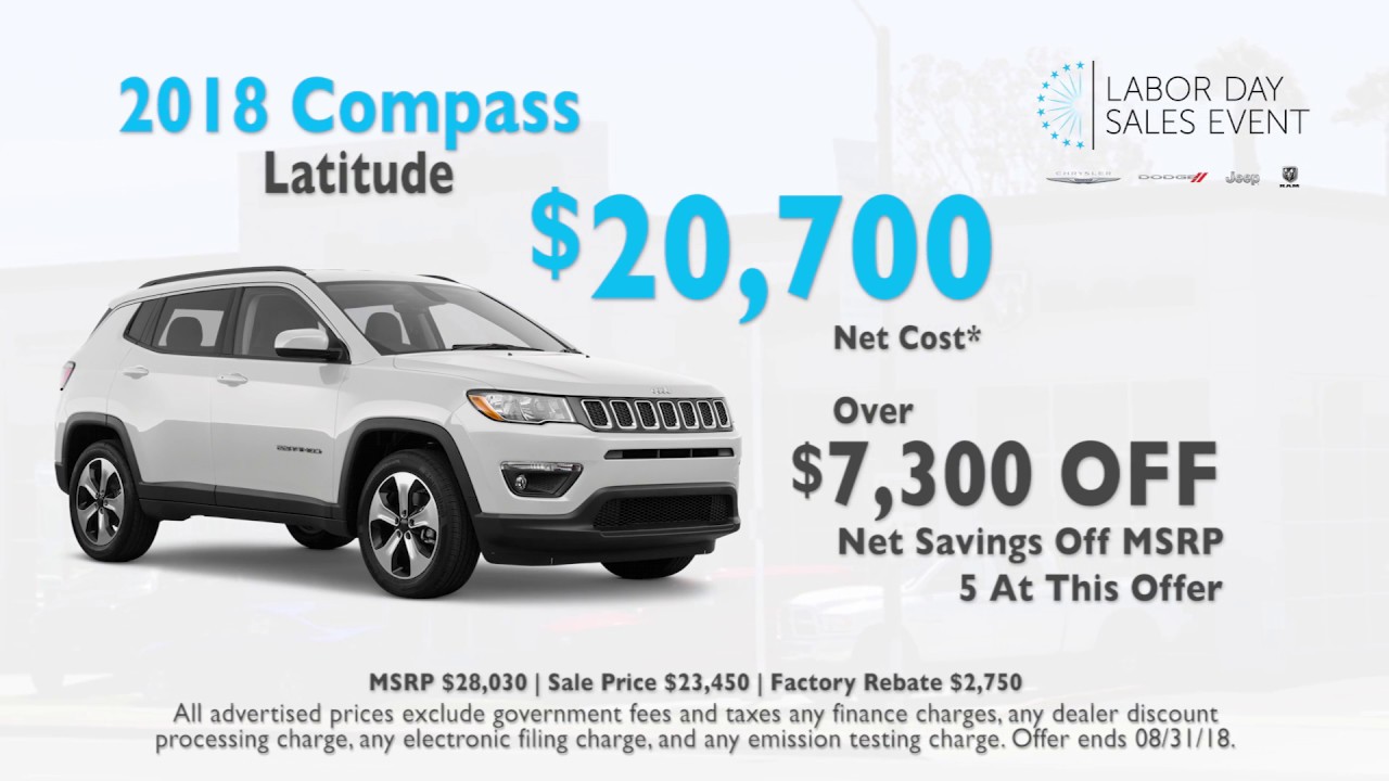 2018 Jeep Compass Labor Day Sale YouTube