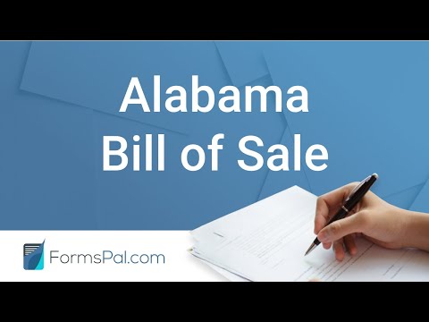 Alabama Car Bill Of Sale Example