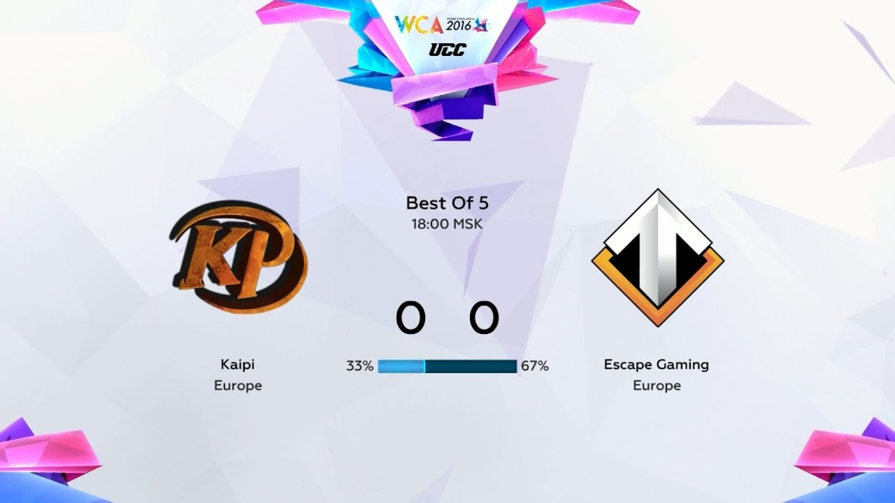 Kaipi vs Escape Gaming Games 1-5 (BO 5) || World Cyber Arena Dota 2 EU MAIN QUALIFIER 2016 Русский