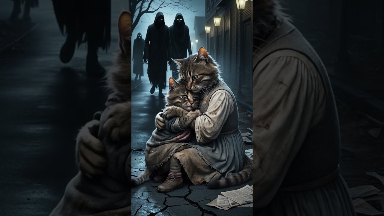 Mother Cat Protects Her Kitten from Zombies | Heartwarming and Intense Survival Story