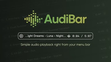 AudiBar - Simple Menu Bar Audio Player for macOS