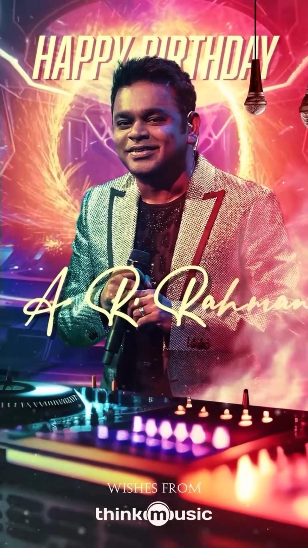 Celebrating the Mozart of Madras who continues to inspire the world. Happy Birthday #ARRahman Sir! ?