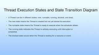 Thread Execution States and State Transition Diagram | Lecture 28: Multithreading-II