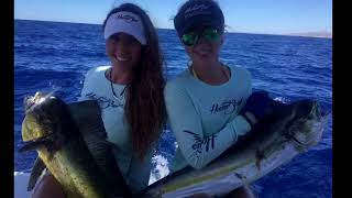 Two Girls Fishing In Cabo San Lucas