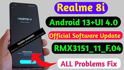 Realme 8i New F.04 Stable Software Update Rollout//realme 8i Android 13 Stable Update & Full review