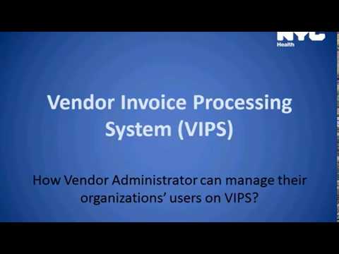 Vendor Information Processing System (VIPS): Managing Your Users