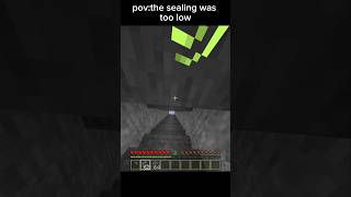 Pov Your Strip Mine Sealing Was Too Low Minecraft
