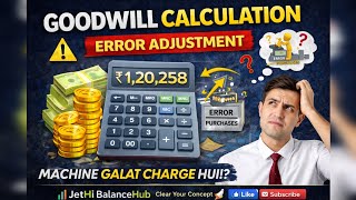 👉 Goodwill Valuation (Average Profit Method) | Error Adjustment | Important Question