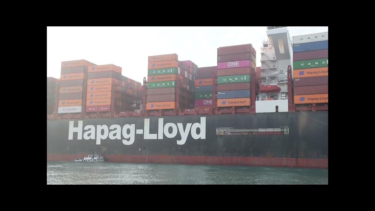 [巨輪出港] 我上傳的第一艘赫伯羅德 SALAHUDDIN🚢超大型貨櫃輪 VLCS | 穿裙裙拍船船