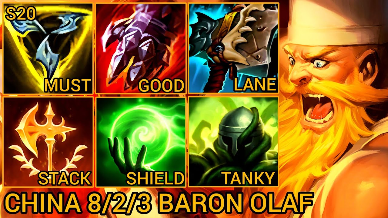 S20 OLAF Is A Nightmare To Face Against - China Wild Rift New Build & Runes By Tiarty