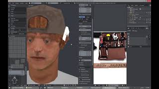 SA-MP Skin Modding process | x4 speed | Blender 2.79a + GTA Tools screenshot 4