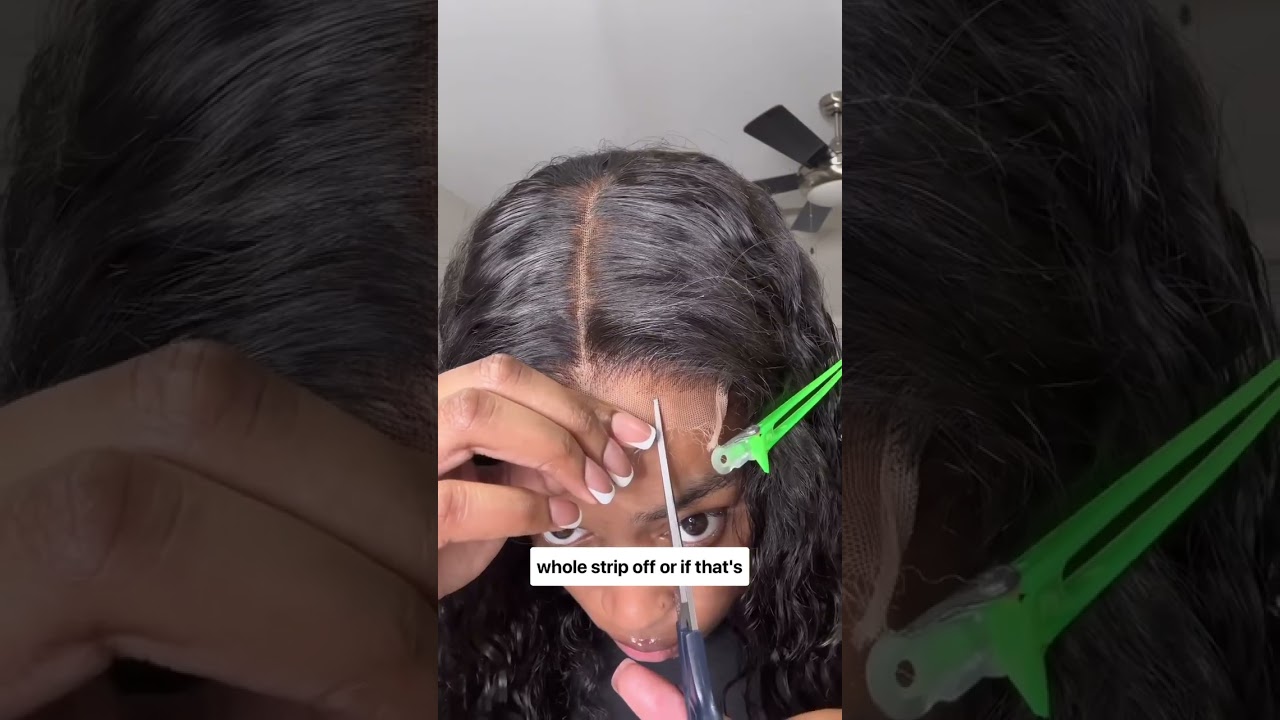 Как обрезать кружево на парике 