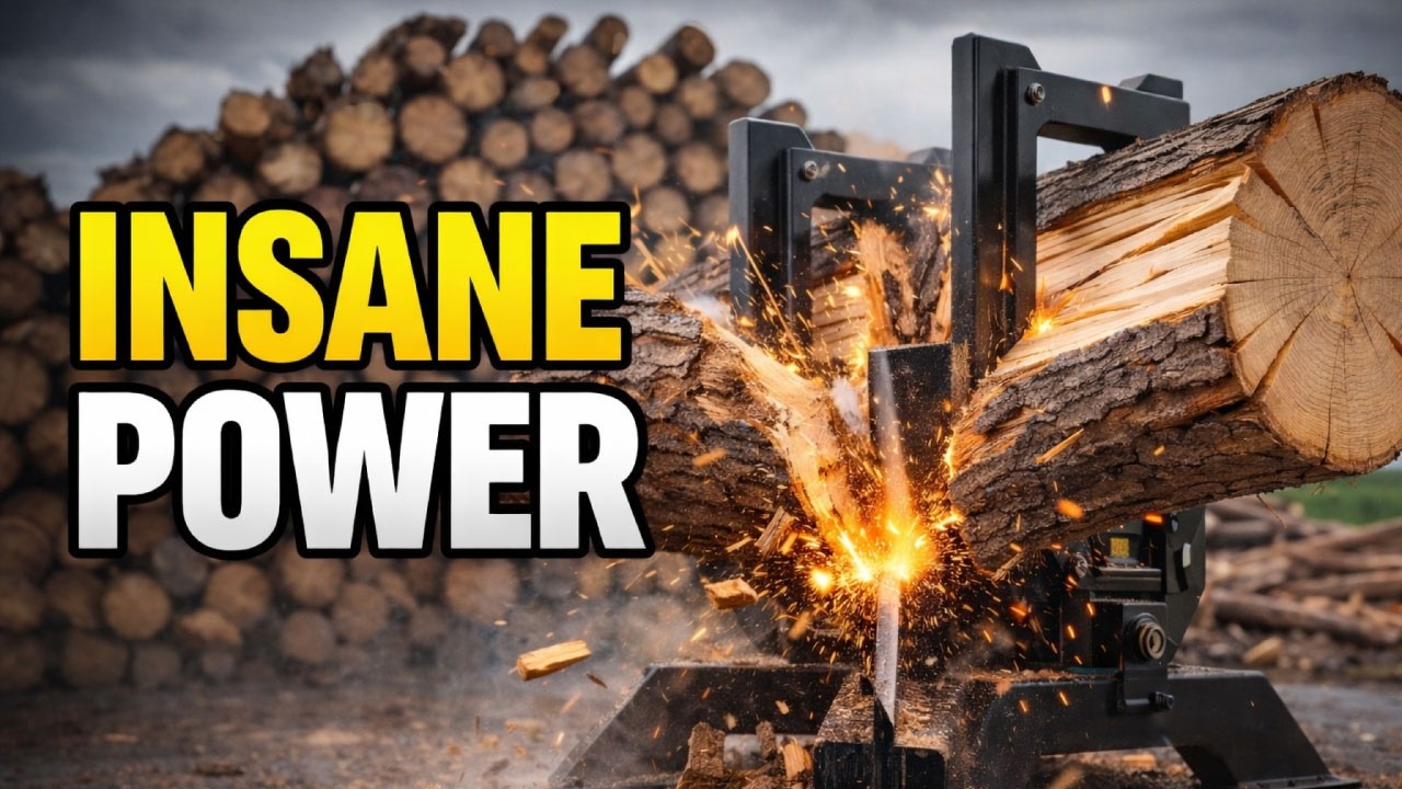 Fastest Homemade Firewood Processing Machine | Powerful Log Splitter in Action