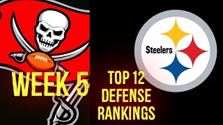 Top 12 Defense / ST  Rankings Week 5 Fantasy Football