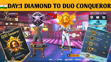 🔥DAY:1 DIAMOND TO DUO CONQUEROR BGMI 🇮🇳 SAMSUNG A3,A5,A6,A7,J2,J5,J7,S5,S6,S7,59,A10,A20,A30,A50,A70