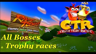 Crash Team Racing The Story - All Trophie and Boss races