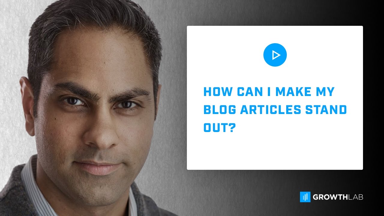 Ask Ramit - How can I make my blog articles stand out?