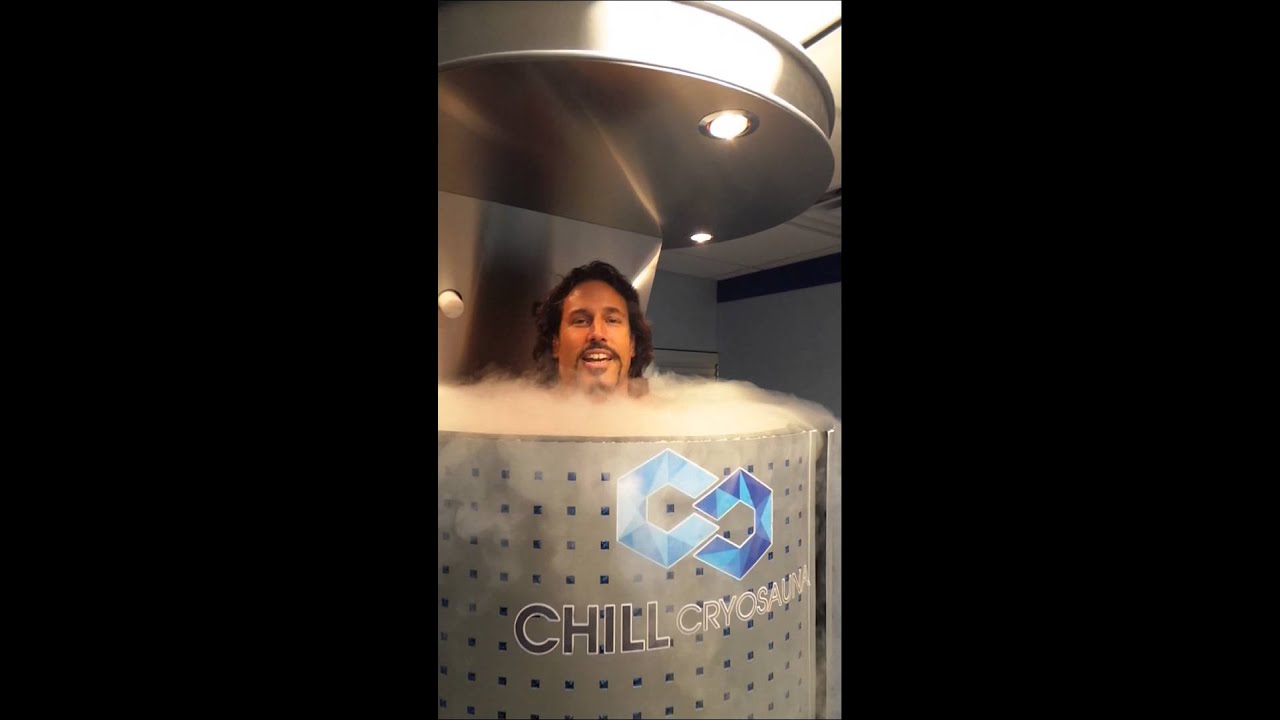 Dr, Micheal Inside the Cryochamber at Chill Cryosauna by Sophia Jones Photography
