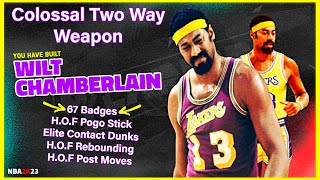 *💯* The Best Wilt Chamberlain Build on NBA 2K23! 7'1 Center Build! Interior Monster! 67 Badges!
