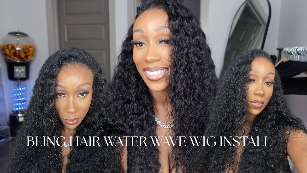 36 INCH 13X4 WATER WAVE WIG INSTALL BLING HAIR ALIEXPRESS & TIKTIPK SHOP HAIR REVIEW