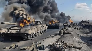 The World is Shocked! US M1A2 ABRAMS Crazy Action, Destroys Russian T-90SM tank on the front line |