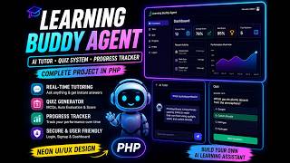 Learning Buddy Agent in PHP 🔥 | AI Tutor, Quiz System & Progress Tracker with Neon UI