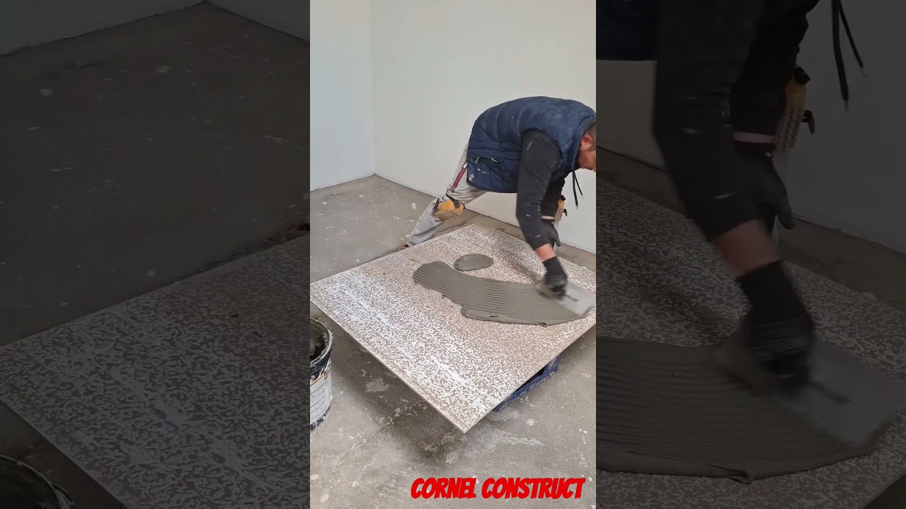 Montaj gresie rectificată 120 x 120