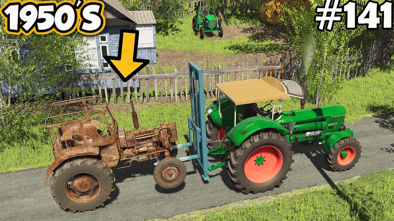 1950-е. Прибытие старого «Зетора». Новые серийные машины. Farming Simulator 22. FS 22. Интервальн...